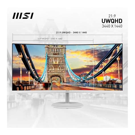 MSI PRO MP341CQW 34-Inch FHD Monitor - 3440 x 1440 Professional Curved ...