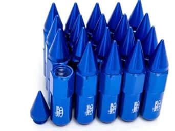 Blue 1.5 LUG NUTS Car Extended Forged Aluminum Tuner BLOX For Hyundai ...