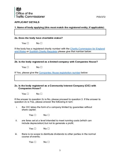 Fillable Online PSV 372 Application for a Standard or Large Bus Permit ...