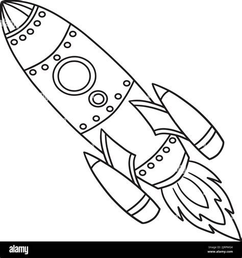 Rocket Ship Colouring Page Printable