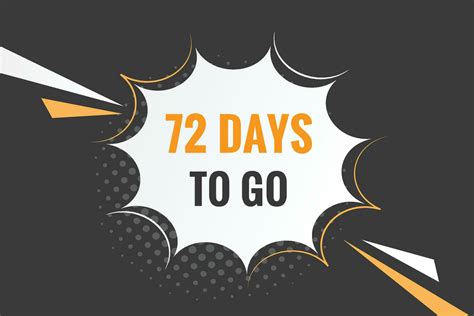 72 days to go countdown template. 72 day Countdown left days banner ...