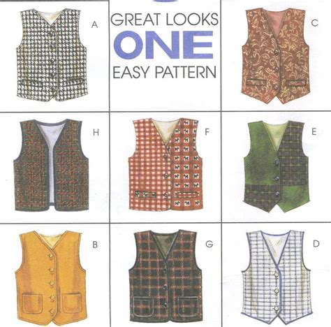 Image result for Free Printable Vest Pattern