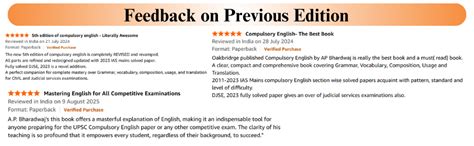 Buy Compulsory English For IAS (Mains) Examination, 6th Edition 2026 ...