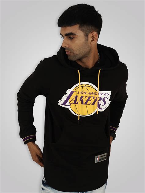Buy NBA Men Black Los Angeles Lakers Classic Crest Hoodie - Sweatshirts ...
