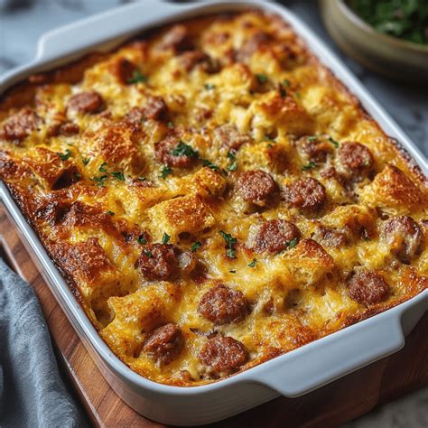 Easy Sausage Breakfast Casserole for Brunch Ideas | Delectable Meal