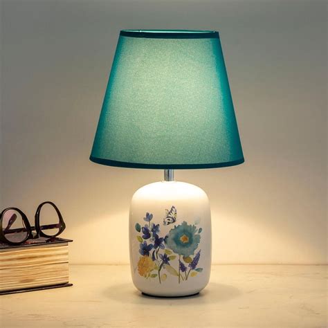 Buy Beam Riley Floral Print Ceramic Table Lamp - 19 cm L x 10 cm W x 34 ...