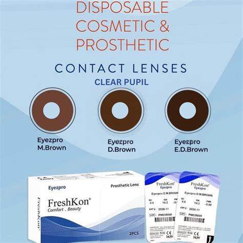 FreshKon EyezPro Prosthetic Contact Lenses with Clear Pupil - Optikers.pk
