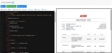 Image result for HTML PDF Template