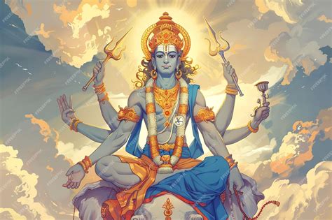 Illustration of Indra the Hindu god of rain and thunderstorms God indra ...