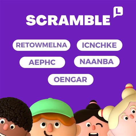 ¡Lunes de Scramble!🤓coméntanos abajo las palabras que lograste ...