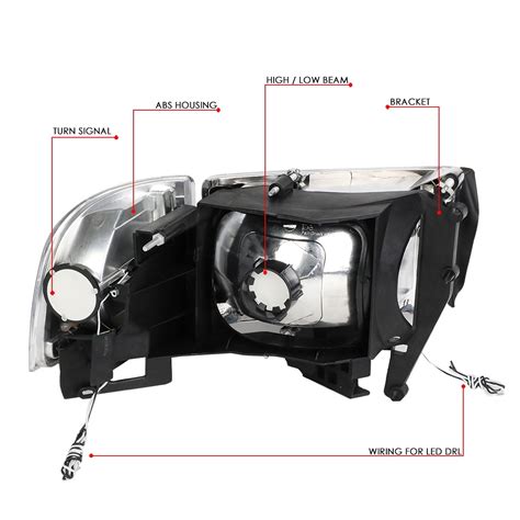 Buy DNA Motoring HL-LB2-DR944-CH-AM For 1994 to 2002 Dodge Ram 1500 ...