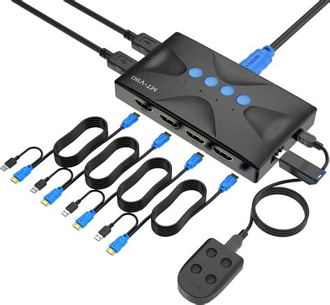MT-VIKI 4 Port HDMI KVM Switch for Multiple Computers, India | Ubuy