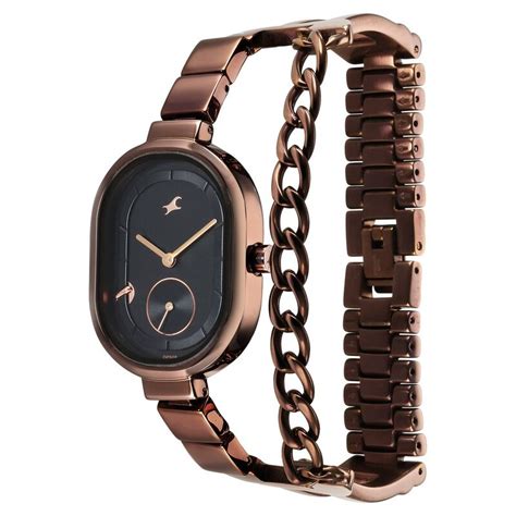 Fastrack Maximinimal Quartz Analog Black Dial Stainless Steel Strap ...