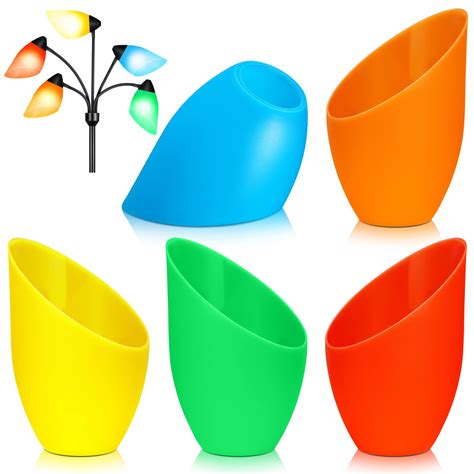 5 Colored Plastic Lampshade Replacement Plastic Lamp Shade 1.65 Inch ...