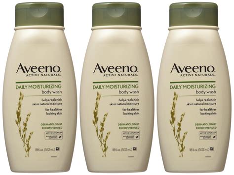 Aveeno Daily Moisturizing Body Wash with Oatmeal 18oz Bottles (Pack of ...