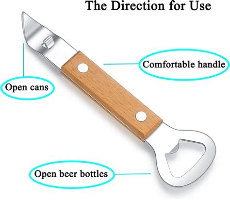 HANCELANT Magnetic Can Punch Bottle Opener, Stainless Steel, 2 Pack for ...