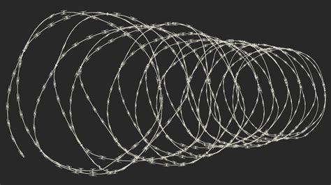 3D model Concertina Razor Tape Coil Obstacle | 3D Molier International