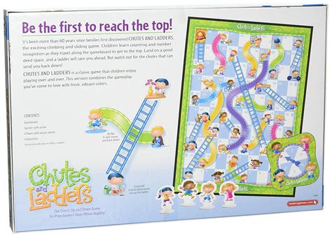 Rules For Chutes And Ladders Game Place The Gameboard On The Medium Of ...