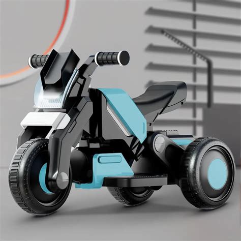 StarAndDaisy Electric Ride-On Bike for Kids with USB Blue