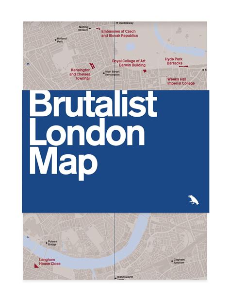 Brutalist London Map Blue Crow Media Architecture Maps | Desertcart INDIA