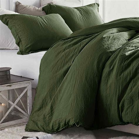Amazon.com: Comforter King Size Dark Olive Green, 3 Piece Soft Modern ...