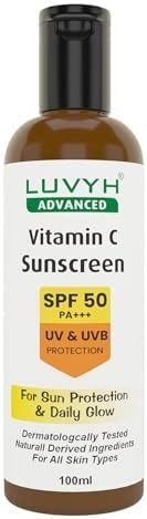 Luvyh Vitamin C Daily Glow Sunscreen SPF 50 100ml - Protects from UV ...