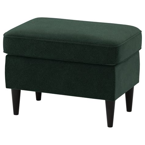 STRANDMON footstool, Djuparp dark green - IKEA