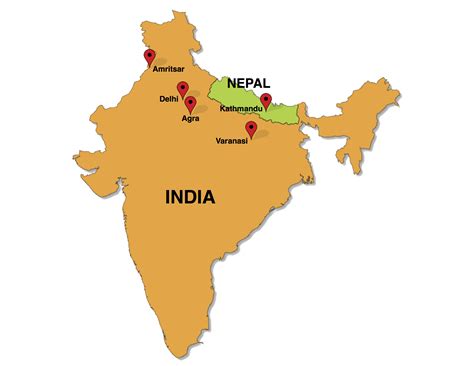 nepal india map