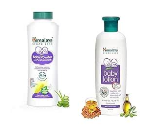 Buy Himalaya Baby Powder with Pure Cornstarch with Himalaya Baby Lotion ...