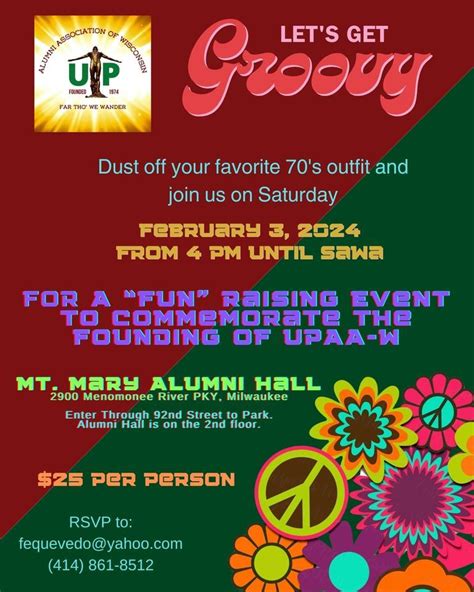 Lets Get Groovy - UPAA-W 50th anniversary FUN-raising party, Mount Mary ...