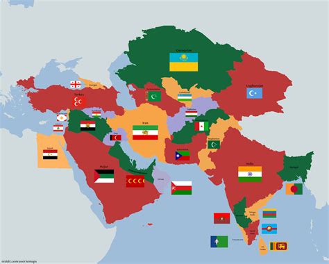 Map Of Middle Eastern Countries
