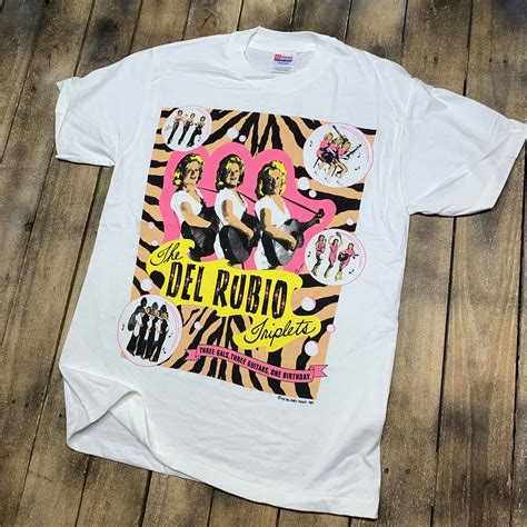 M * deadstock vtg 90s Del Rubio Triplets t shirt lot * pee wee herman ...