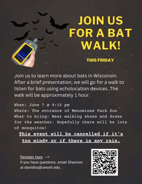 Menominee Park Bat Walk, Menominee Park, Oshkosh, 7 June 2024 ...