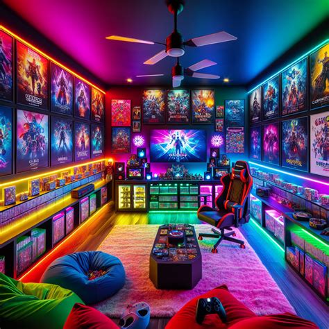 Gamer's Neon Paradise: The Ultimate Man Cave