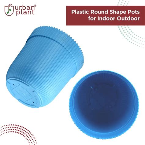 Polymer Round Pots - (Set of 2)