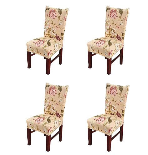 House of Quirk Polyester Spandex Printed Chair Cover Stretch Removable ...