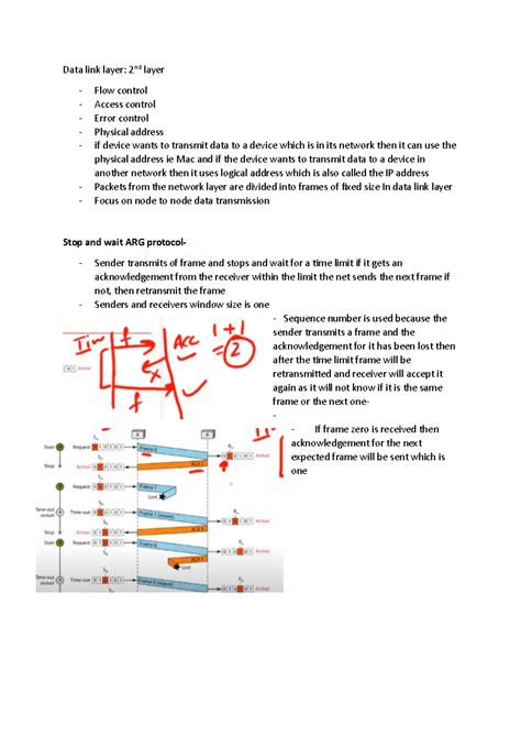 Data Link Layer Concepts: Flow Control, MAC, and ARP (CS101) - Studocu