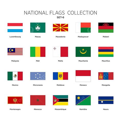 Flag Collection Vector Hd Images, World Flags Collection Set, Flags, Flag, World PNG Image For ...