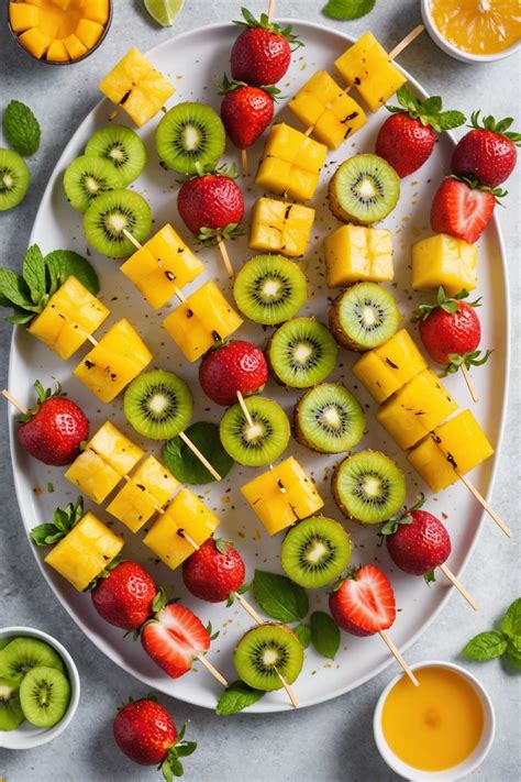 Tropical Fruit Skewers – The Delish Recipe
