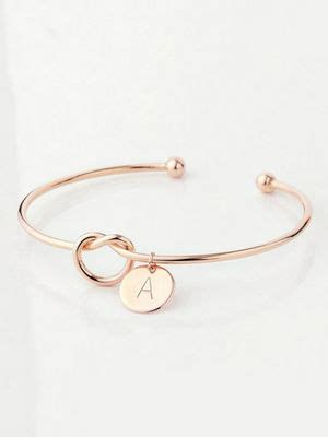 Buy Yellow Chimes Charming Knot Alphabet Letter 'A' Rose Gold Plated ...