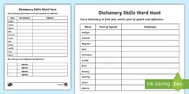 Dictionary Skills Worksheets (teacher made) - Twinkl