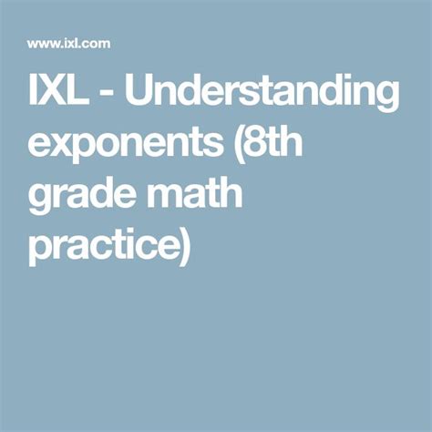 Image result for 8th Grade Math Fluency Exponents