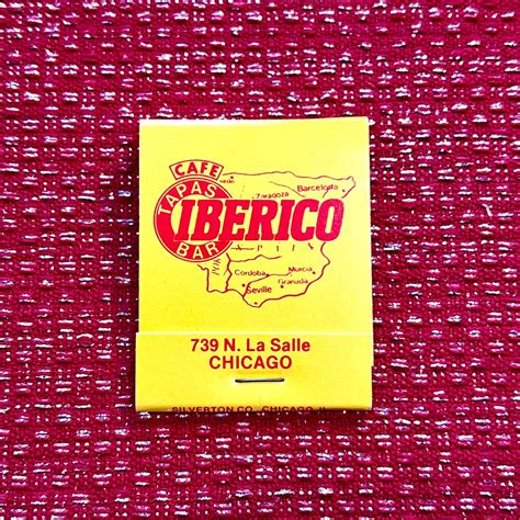 CAFE IBERICO, Vintage Chicago Matchbook - Vintage Restaurant Matches ...