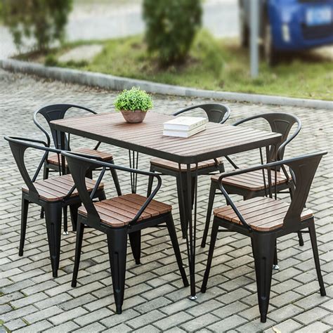 户外休闲桌椅室外阳台塑木户外家具庭院花园咖啡店便利店桌椅组合-阿里巴巴