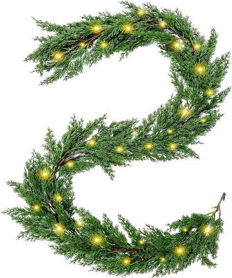 Amazon.com: Joyhalo Cedar Garland, 6 FT Faux Real Touch Artificial ...