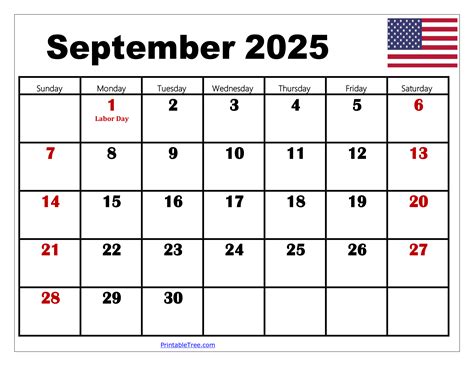 September 2025 Calendar with Holiday | Calendar Printable