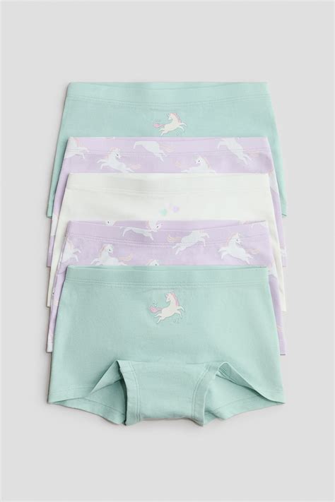 Light turquoise/Unicorns 5-pack boxer briefs for kids | H&M IN