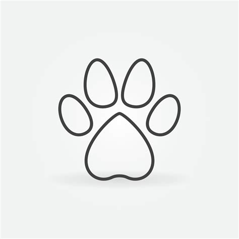 Dog Paw Print Outline