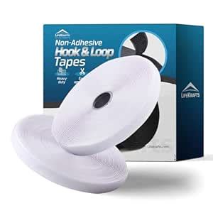 LifeKrafts Non Adhesive Hook & Loop Tape | (2M*25mm Hook & Loop Tape ...