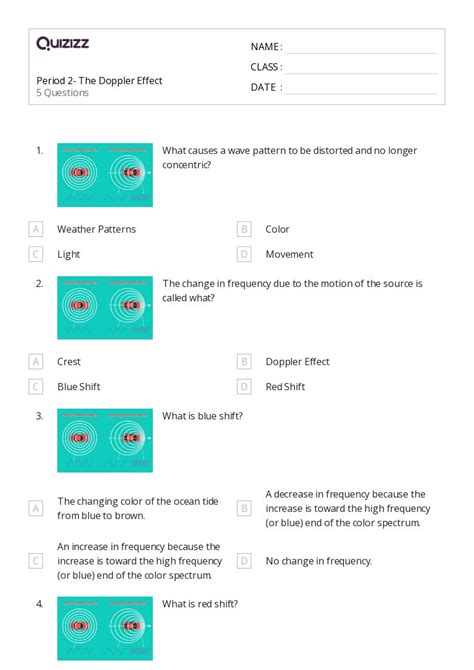 50+ doppler effect worksheets for 9th Class on Quizizz | Free & Printable